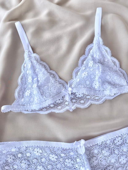 Set Lencería Blanco