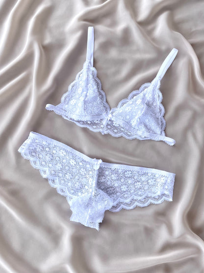 Set Lencería Blanco
