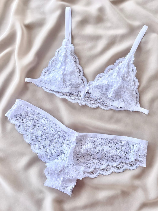 Set Lencería Blanco